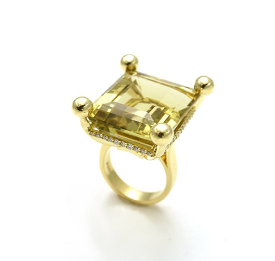 Olive Quartz Sofa Ring