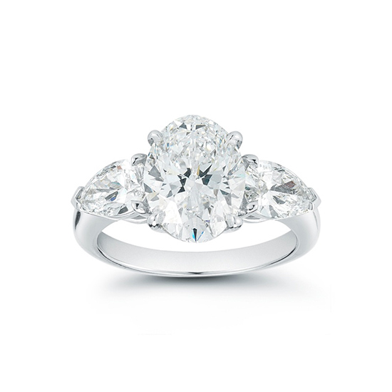 The Oval Pear Three Stone Ring | Marisa Perry by Douglas Elliott The Oval Pear Three Stone Ring | Marisa Perry by Douglas Elliott