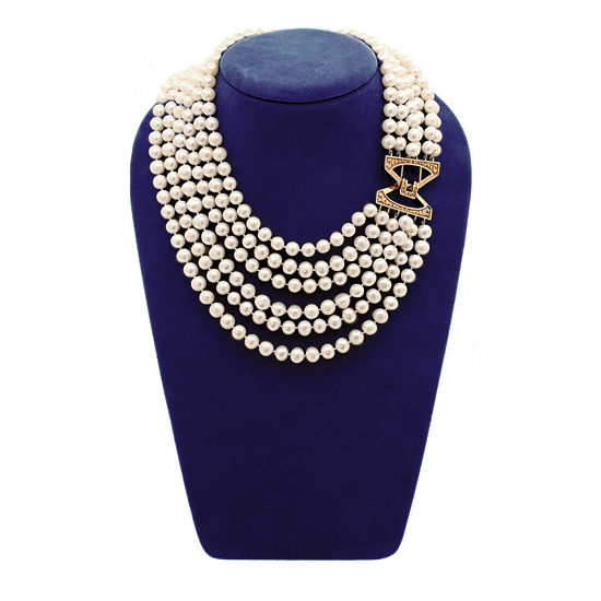 Six Strand Pearl Necklace