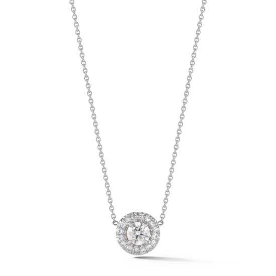 Platinum Round Brilliant Micro pave Pendant Platinum Round Brilliant Micro pave Pendant