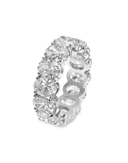 12.75 Carat Oval Eternity Band