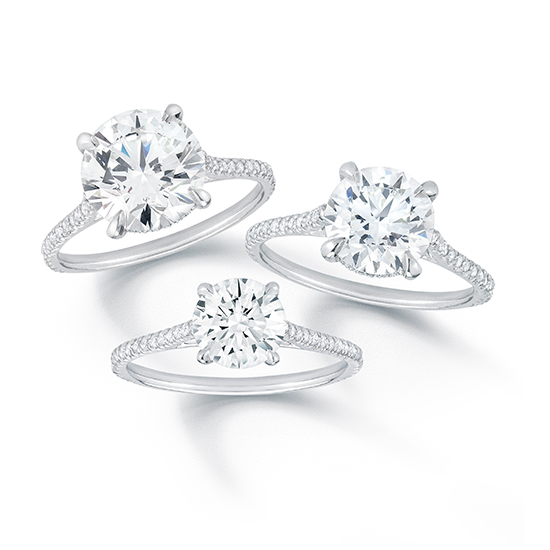 DE Round Brilliant Solitaire Setting with Shoulders | Marisa Perry by Douglas Elliott DE Round Brilliant Solitaire Setting with Shoulders | Marisa Perry by Douglas Elliott