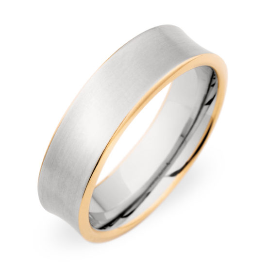 Christian Bauer Palladium and 18K Rose Gold Band