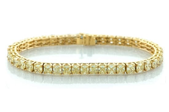 Fancy Yellow Diamond Tennis Bracelet