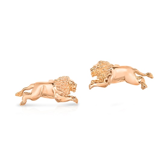 Rose Gold Lion Cufflinks