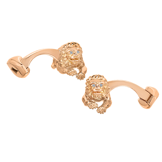 Rose Gold Lion Cufflinks