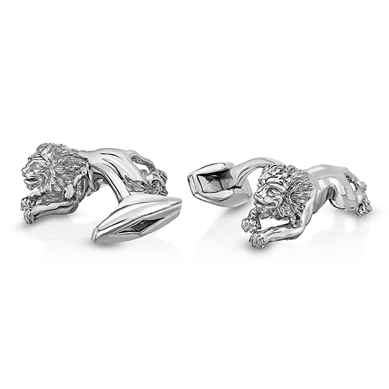 Silver Lion Cufflinks