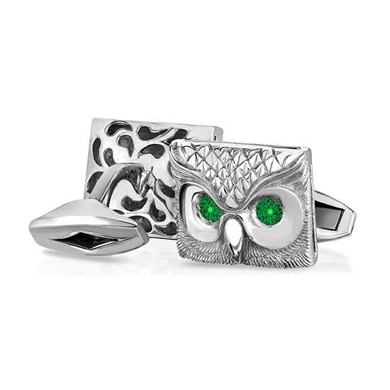 Emerald Owl Cufflinks