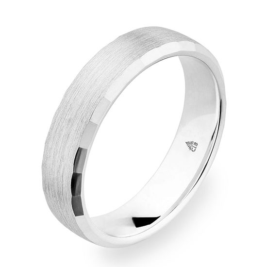 Christian Bauer Beveled Edge 5.5mm Band White Gold