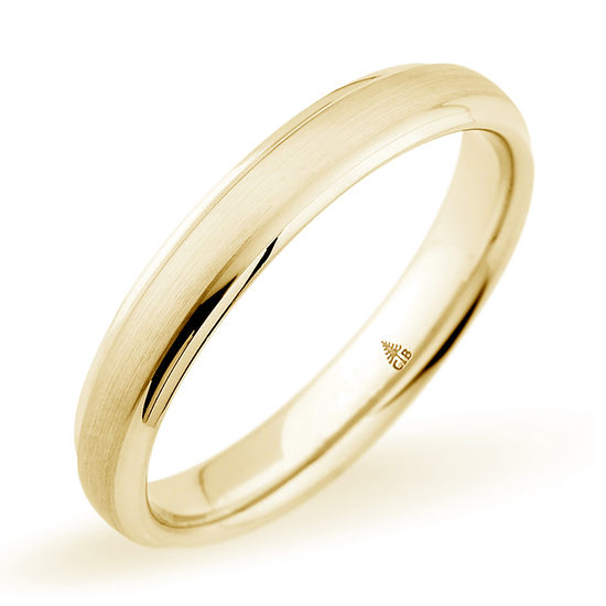 Christian Bauer Brushed Finish Band 18k Yellow Gold