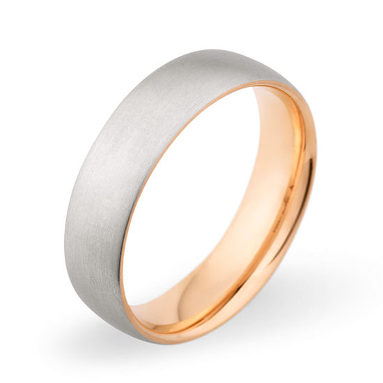 Christian Bauer Mixed Metal Band 18K Rose Gold and Platinum