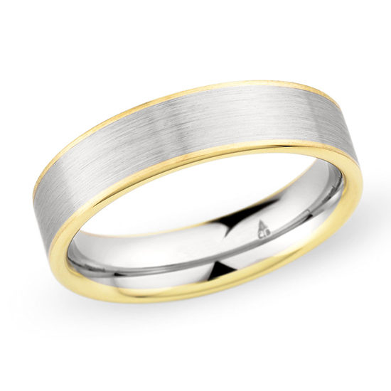 Christian Bauer Two Tone Band 18k Yellow Gold and Platinum