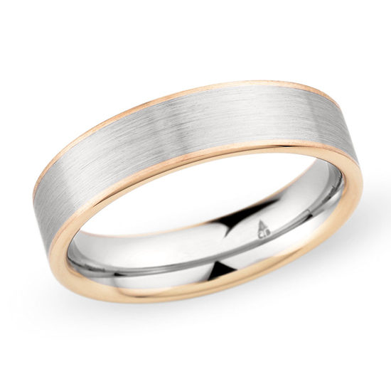 Christian Bauer Two Tone Band 18k Rose Gold and Platinum