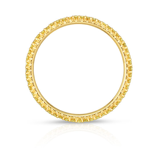 Yellow Diamond Micro Pave Eternity Band 18k Yellow Gold | Marisa Perry by Douglas Elliott