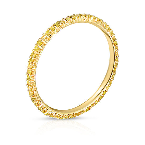 Yellow Diamond Micro Pave Eternity Band 18k Yellow Gold | Marisa Perry by Douglas Elliott