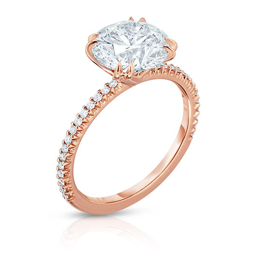 The DE Diamond Solitaire 2000 18k Rose Gold | Marisa Perry by Douglas Elliott