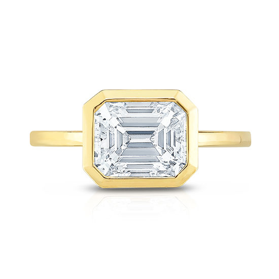 Emerald Cut East West Setting | Marisa Perry by Douglas Elliott