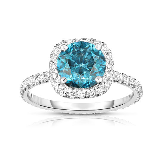 Irradiated Blue Diamond InLove Engagement Ring | Marisa Perry by Douglas Elliott
