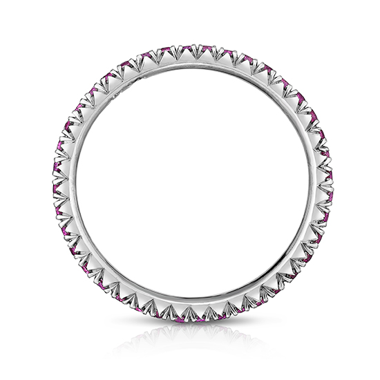 Pink Sapphire Micro Pave Eternity Band Platinum | Marisa Perry by Douglas Elliott Pink Sapphire Micro Pave Eternity Band Platinum | Marisa Perry by Douglas Elliott