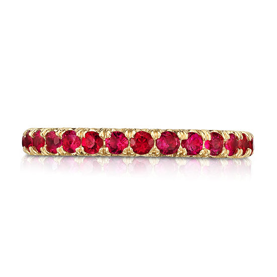 Ruby Micro Pave Eternity Band 18k Yellow Gold | Marisa Perry by Douglas Elliott