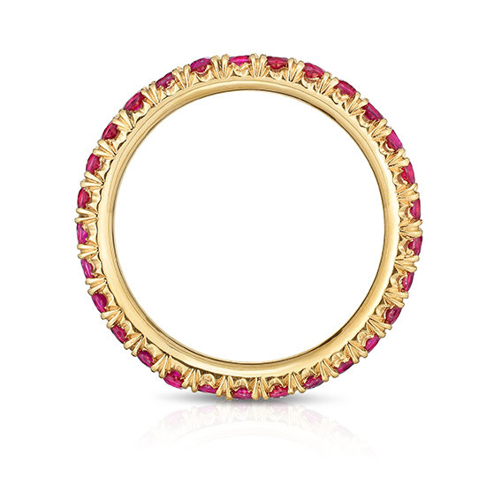 Ruby Micro Pave Eternity Band 18k Yellow Gold | Marisa Perry by Douglas Elliott