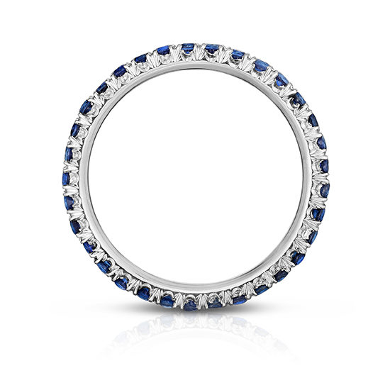 Blue Sapphire Micro Pave Eternity Band Platinum | Marisa Perry by Douglas Elliott