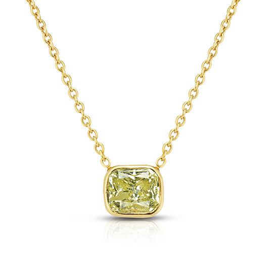 Fancy Greenish Yellow Diamond Pendant | Marisa Perry by Douglas Elliott