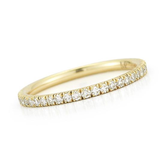 One Point Micro Pave Diamond Band 18K Yellow Gold | Marisa Perry by Douglas Elliott