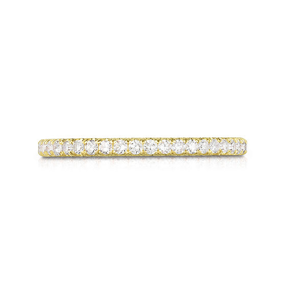 One Point Micro Pave Diamond Band 18K Yellow Gold | Marisa Perry by Douglas Elliott