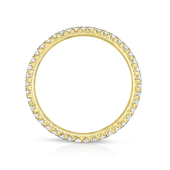 One Point Micro Pave Diamond Band 18K Yellow Gold | Marisa Perry by Douglas Elliott