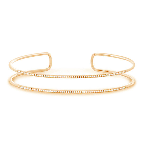 Two Row Diamond Pave Bangle