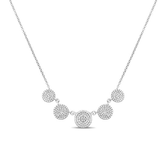 Five Circle Diamond Pave Necklace