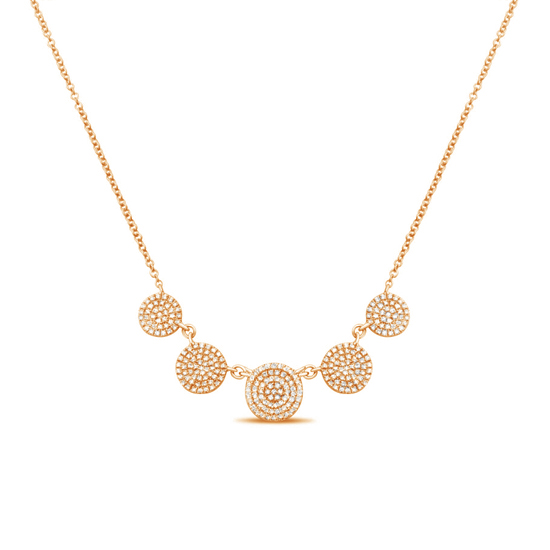 Five Circle Diamond Pave Necklace Five Circle Diamond Pave Necklace