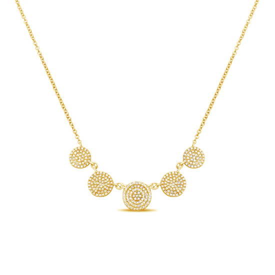Five Circle Diamond Pave Necklace Five Circle Diamond Pave Necklace