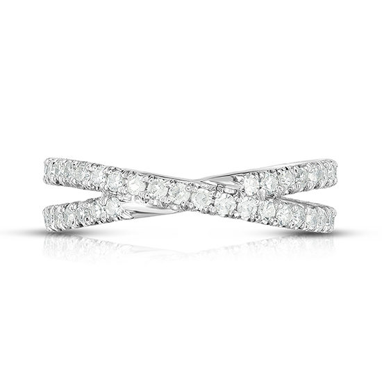 Diamond Micro Pave Criss Cross Band | Marisa Perry by Douglas Elliott