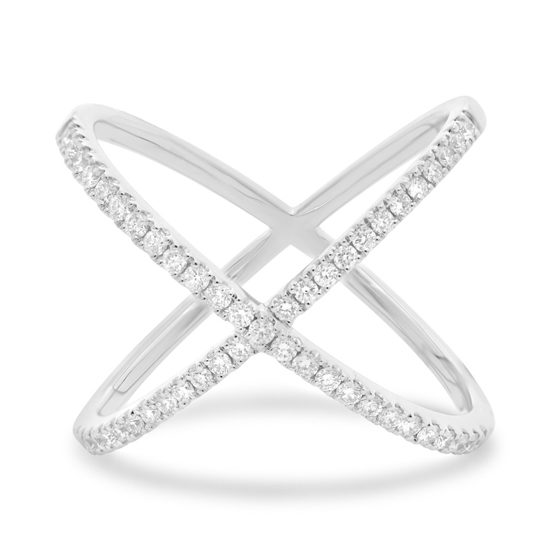 Diamond Criss Cross Ring