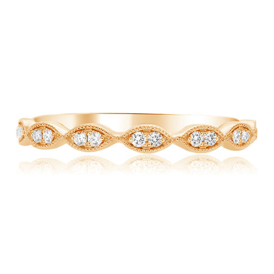 Diamond Milgrain Marquise Band