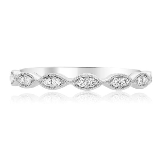 Diamond Milgrain Marquise Band