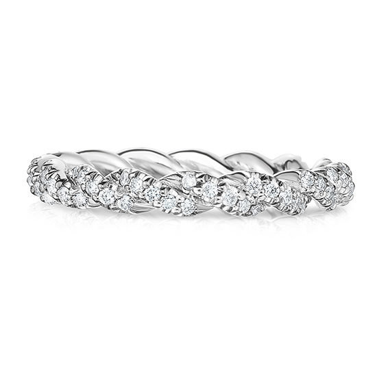 The Dragon Twist Wedding Band With Diamonds Platinum | Marisa Perry by Douglas Elliott