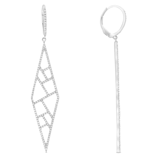 Geometric Diamond Pave Dangle Earrings Geometric Diamond Pave Dangle Earrings