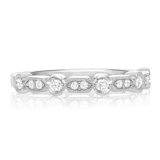 Delicate Diamond Deco Band 14k White Gold Delicate Diamond Deco Band 14k White Gold