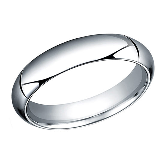 High Dome Comfort Fit Men’s Wedding Band Platinum