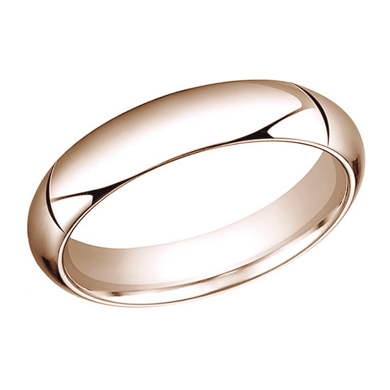 High Dome Comfort Fit Men’s Wedding Band 14K Rose Gold