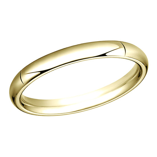 High Dome Comfort Fit Men's Wedding Band 14K Yellow Gold