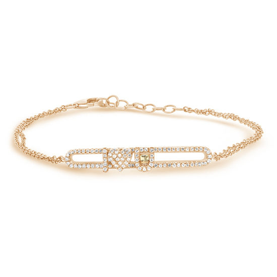 Sliding I Love You Diamond Bracelet