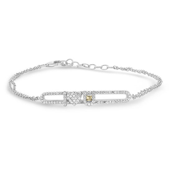 Sliding I Love You Diamond Bracelet