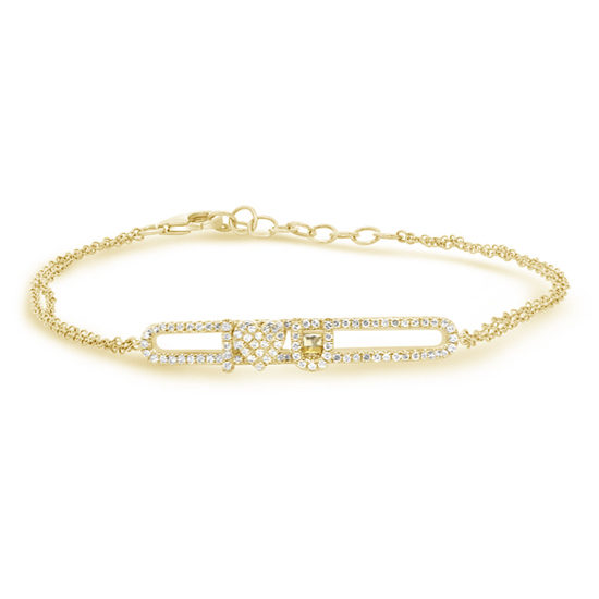 Sliding I Love You Diamond Bracelet