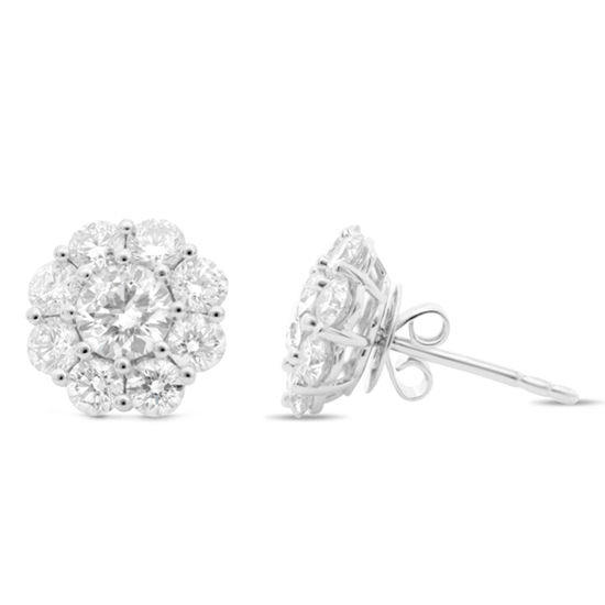 Round Brilliant Cut Diamond Stud Earrings Round Brilliant Cut Diamond Stud Earrings