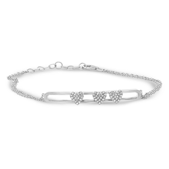 Sliding Heart Diamond Bracelet Sliding Heart Diamond Bracelet