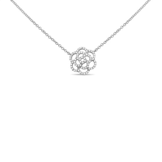 Flower Diamond Pave Necklace
